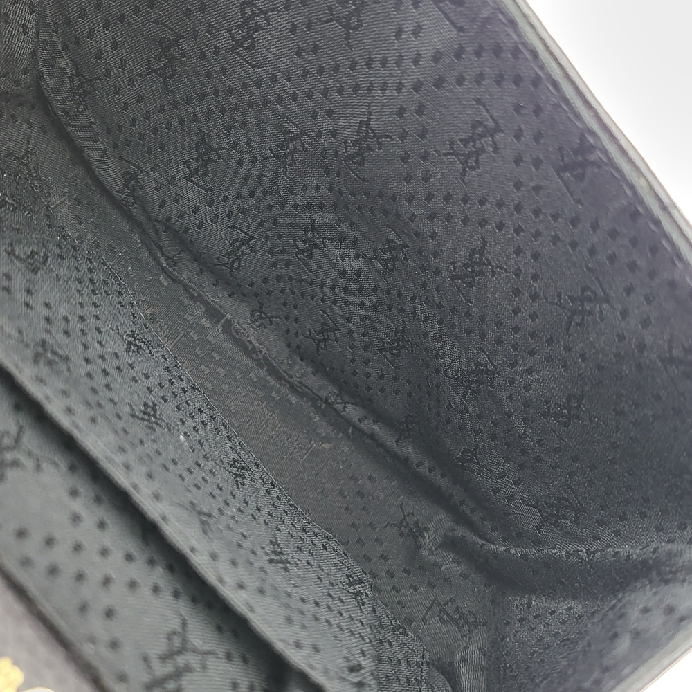 Yves Saint Laurent Cassandra Logo Black Leather Shoulder Bag Vintage Super Rare. - Picture 10 of 16